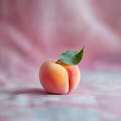 peach isolated on abstract background