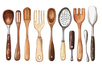 set of kitchen utensils