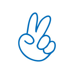 illustration of peace sign hand gesture