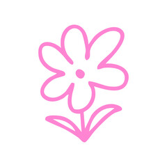 simple pink flower illustration