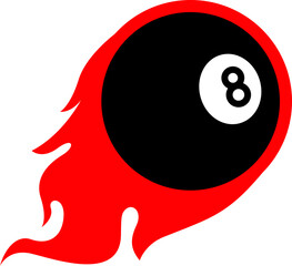 Sport Ball On Fire Illustration Element