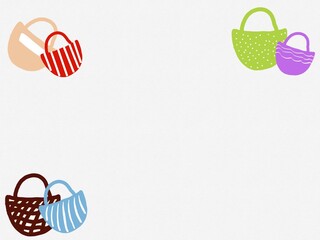 shopping basket with easter eggs