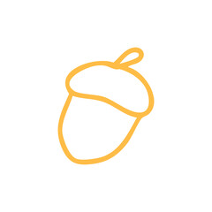 simple line art acorn design