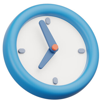 Skyblue clock 3d render illustration image
