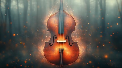 Bass in Foggy Forest Glow
