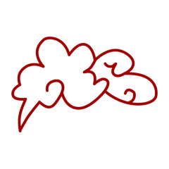 Oriental Clouds Ornament with Flat Design. Vector Illustration.