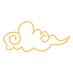 Oriental Clouds Ornament with Flat Design. Vector Illustration.