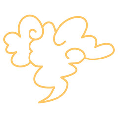 Oriental Clouds Ornament with Flat Design. Vector Illustration.