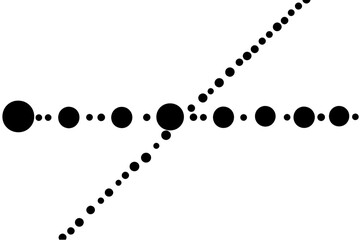 Abstract Background of Scattered Dots Forming Lines Across the Black Space
