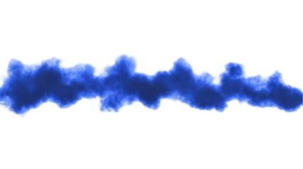 Abstract Blue Nebula Illustration Isolated On Transparent Background