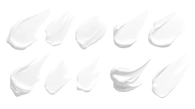 Abstract White Brushstrokes On Transparent Background Illustration