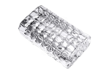 Abstract Ice Cube Illustration on Transparent Background Photorealistic Detail