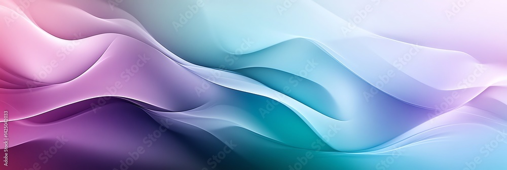 Poster abstract wavy gradient background with smooth curves and vibrant colors