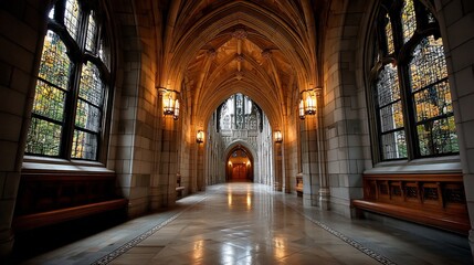 Fototapeta premium Gothic Hallway