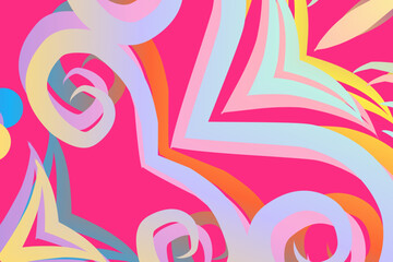 Obraz premium luxury traditional Indonesian Dayak batik design with aesthetic gradient background 