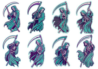 "Reaper's Whisper: Grim Reaper Vector Collection"