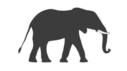Fototapeta premium Silhouetted elephant profile