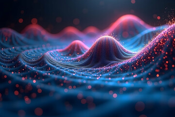 Abstract Digital Soundwaves Creating a Dynamic Spiral, A Fusion of Technology and Artistry Representing Innovation and Connectivity