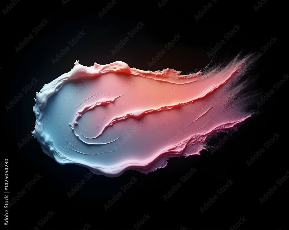 Poster abstract expressionism, a soft smudge of color gradient over a deep plane, evoking a sense of fluid 