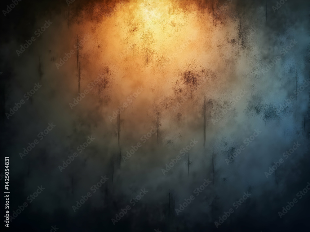 Poster abstract grunge texture with a glow and blurred edges, creating a mysterious and artistic atmosphere
