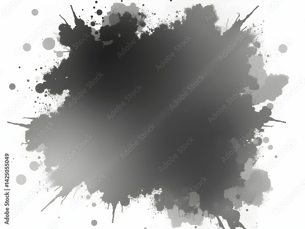 Poster abstract ink bleeds overlay, a versatile graphic element with transparent background for artistic de