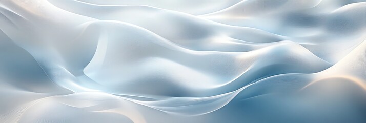 Obraz premium Abstract Light Blue Silk Fabric Waves Elegant Background Soft Texture