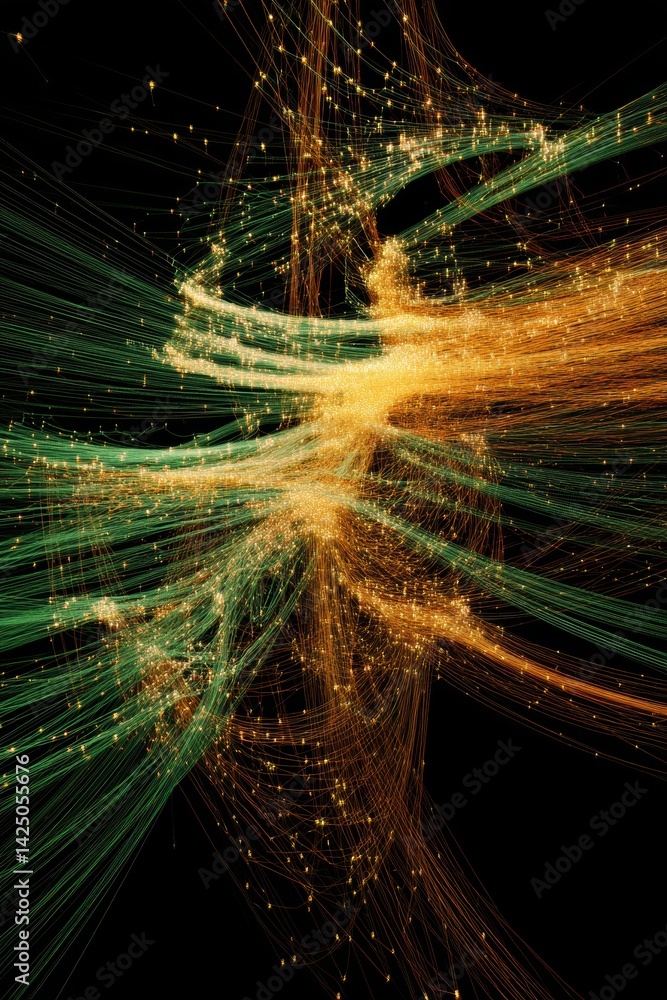Poster digital connectivity concept visualization abstract intricate network system design background