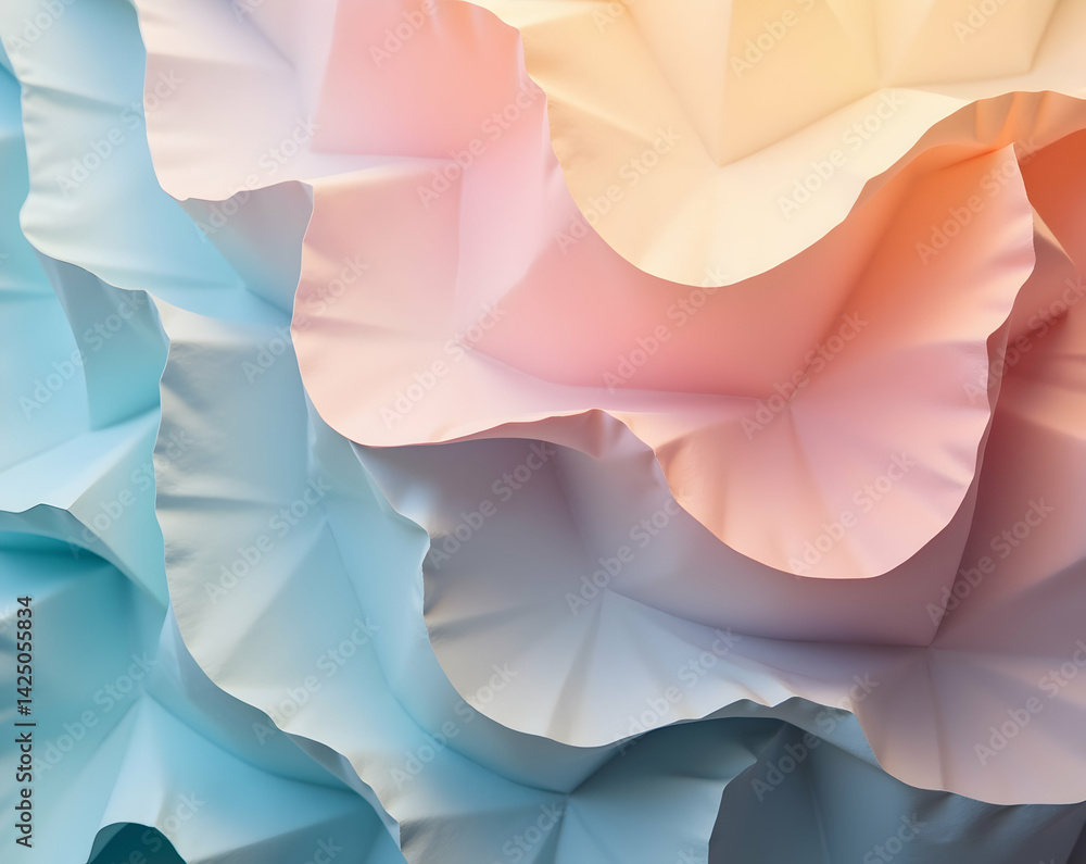 Poster abstract paper fold texture with blurred edges and glowing effect provides a visually appealing grad