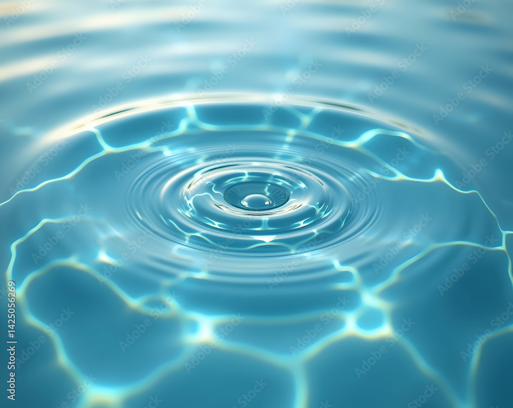 Poster abstract ripples in clear water reflecting sunlight create mesmerizing patterns and evoke feelings o