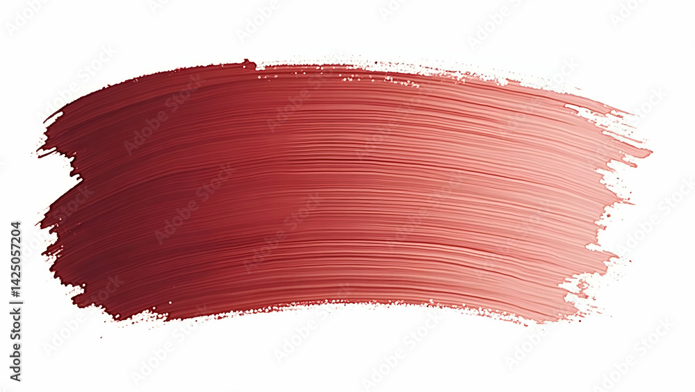 Poster acrylic paintbrush stroke isolated with realistic shadow on white background for artistic design pro