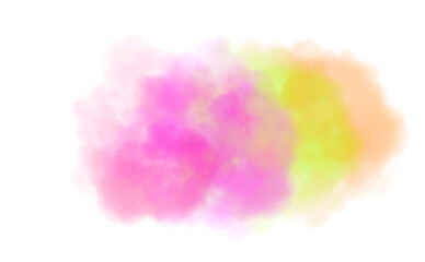 Orange smoke cloud fog dust isolated on transparent background. Colorful smoke smog misty fog steam explosion special effect. Smoke texture for Compositing, covering, overlay, design elements, PNG