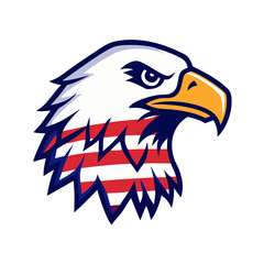 American eagle with flag head 