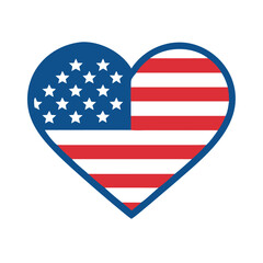 heart with American flag