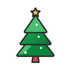 christmas tree vector illustration