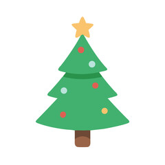 christmas tree isolated on white