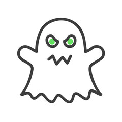vector illustration of Halloween ghost