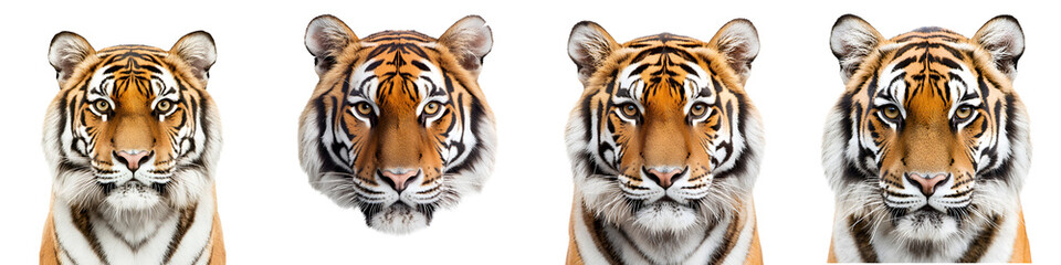 Fototapeta premium Close-up portraits of majestic tigers