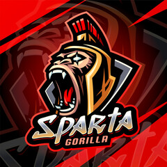 Sparta gorilla esport mascot logo design