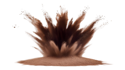 Brown Explosion Isolated On Transparent Background Abstract Illustration Effect
