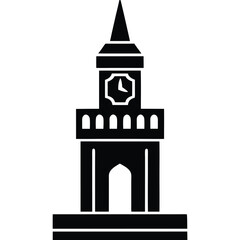 clock tower icon near makkah