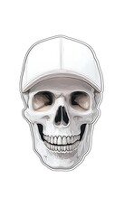 Fototapeta premium Skull in Baseball Cap