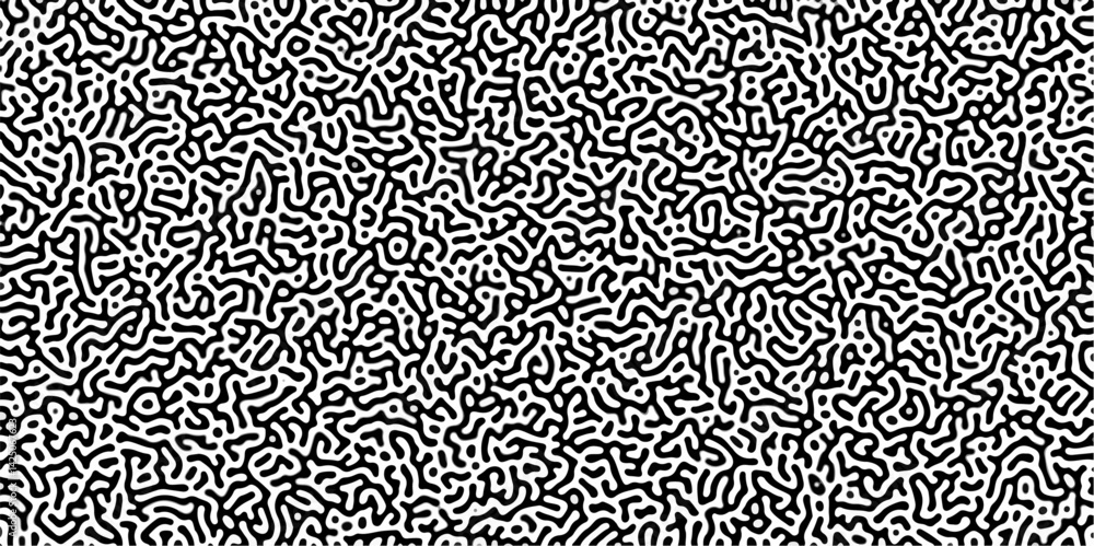 Poster abstract turing organic wallpaper with background. turing reaction diffusion monochrome seamless pat