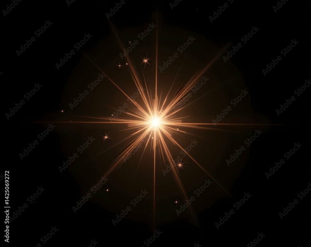 Aufkleber captivating starlight sparkle bursting with radiance over a minimalist scene, highlighting the inter