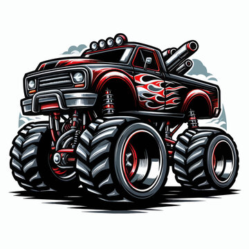 Monster truck vector file
