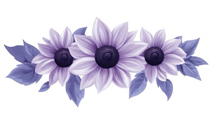 Fototapeta premium Lavender Sunflowers Floral Arrangement.