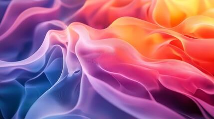 Fototapeta premium A colorful, abstract painting of a flame with a purple and blue background
