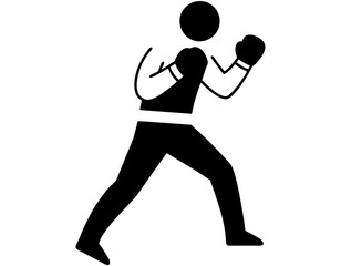 boxer pose vector design illustration