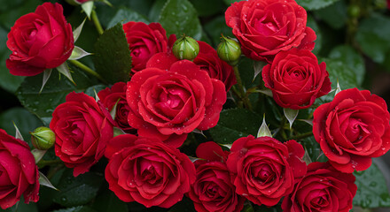 bouquet of red roses