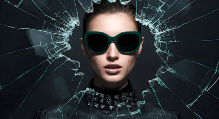 fashion and cracked glass Insane PhotoGraphy