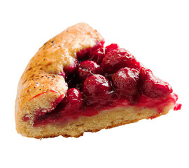 Freshly Baked Berry Tart Slice  on transparent background
